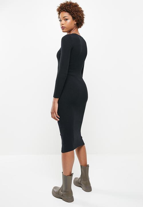 Glamorous - Button down midi - black