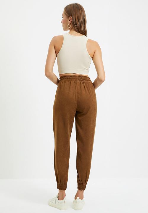 Trendyol - Tie detail trousers - brown