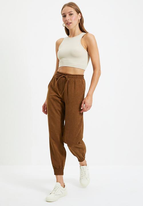 Trendyol - Tie detail trousers - brown