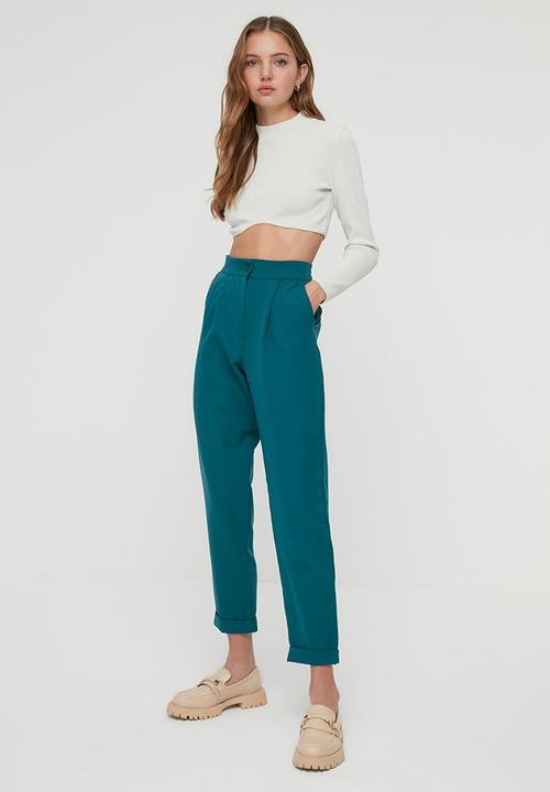 Trendyol - Basic trousers - teal