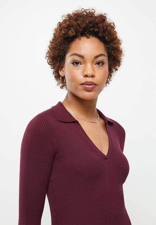 Glamorous - Dress - burgundy (plum)