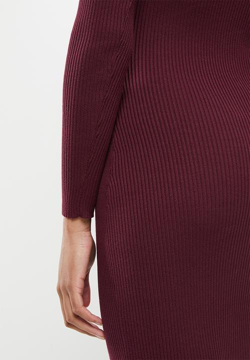 Glamorous - Dress - burgundy (plum)