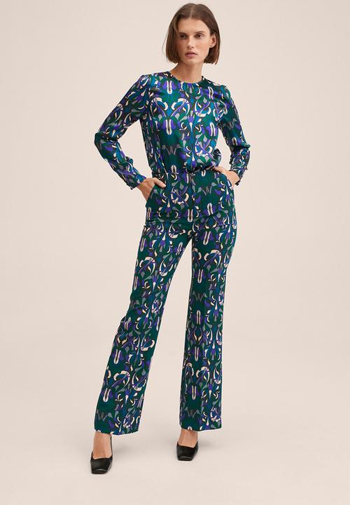 MANGO - Trousers hailey - green
