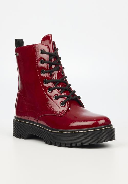 Miss Black - Nirvana1 lace-up ankle boot - red