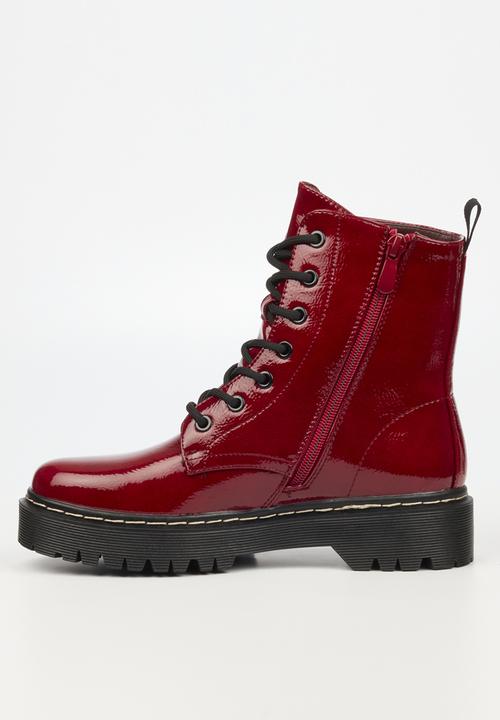 Miss Black - Nirvana1 lace-up ankle boot - red