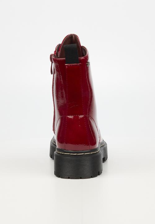 Miss Black - Nirvana1 lace-up ankle boot - red