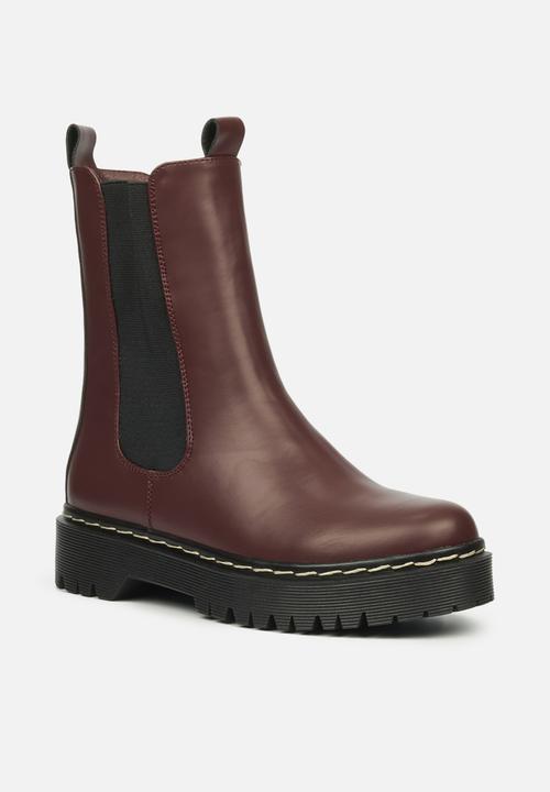 Miss Black - Nirvana2 chelsea boot - burgundy