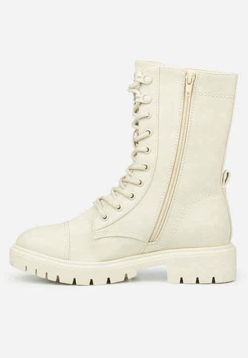 Miss Black - Persian1 lace-up boot - bone
