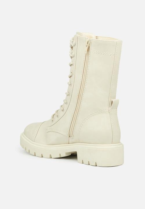 Miss Black - Persian1 lace-up boot - bone