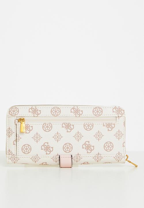 GUESS - Briana slg large zip around - cream 