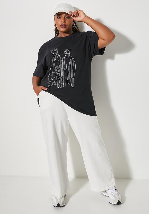 Superbalist - Longline graphic tee - black