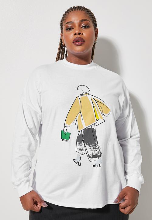 Superbalist - Long sleeve graphic tee - white