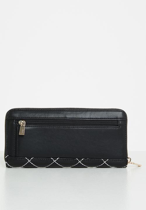 GUESS - Cessily slg large zip around - black