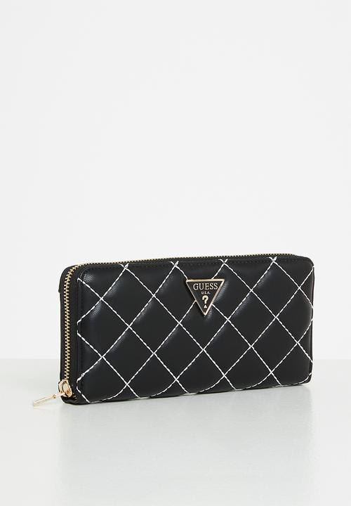 GUESS - Cessily slg large zip around - black