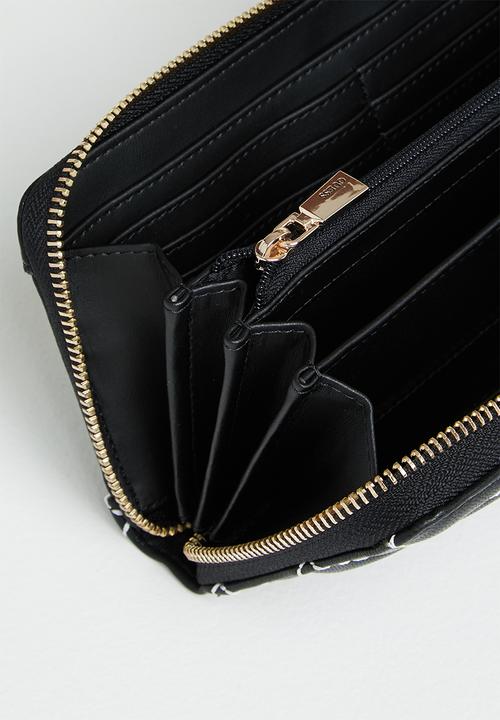 GUESS - Cessily slg large zip around - black