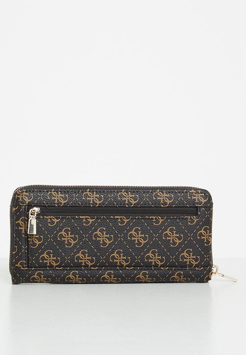 GUESS - Laurel slg large zip around - brown