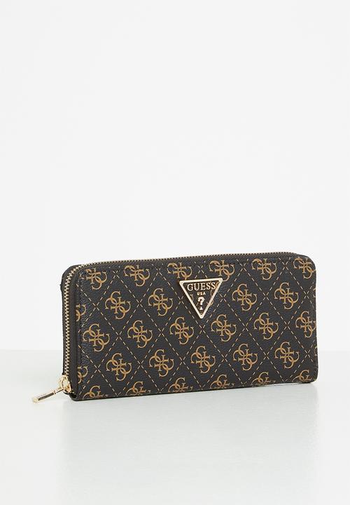 GUESS - Laurel slg large zip around - brown