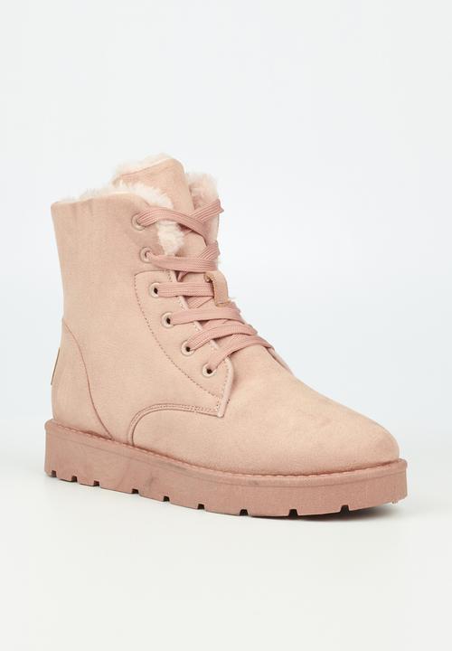 Miss Black - Rae4 lace-up ankle boot - pink