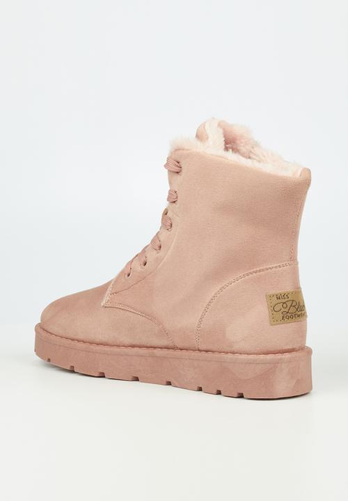 Miss Black - Rae4 lace-up ankle boot - pink
