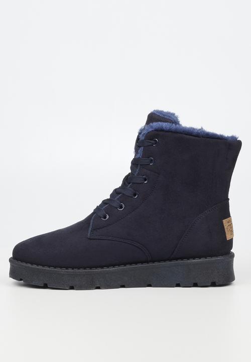 Miss Black - Rae4 lace-up ankle boot - navy