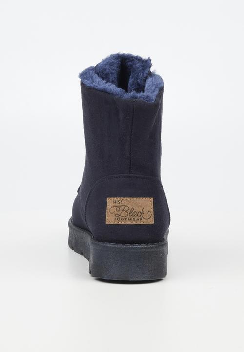 Miss Black - Rae4 lace-up ankle boot - navy