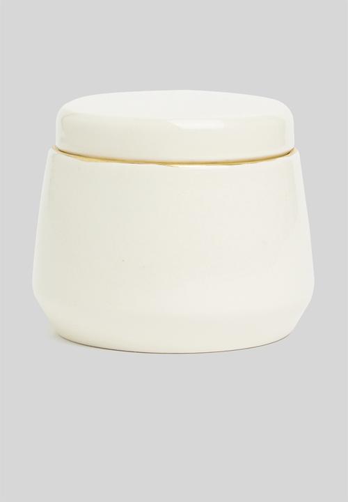 Urchin Art - Cirilla sugar pot and creamer set - cream & gold
