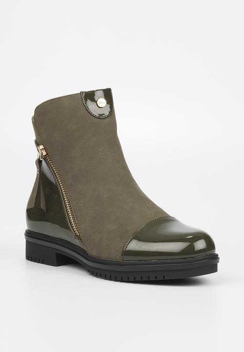 Miss Black - Radar1 ankle boot - olive