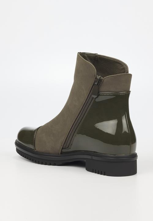 Miss Black - Radar1 ankle boot - olive