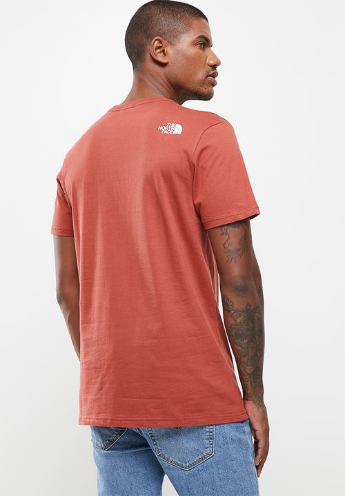 The North Face - M short sleeve mountain line tee - burgundy