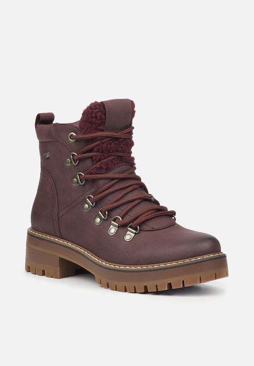 Miss Black - Fox8 lace-up ankle boot - burgundy