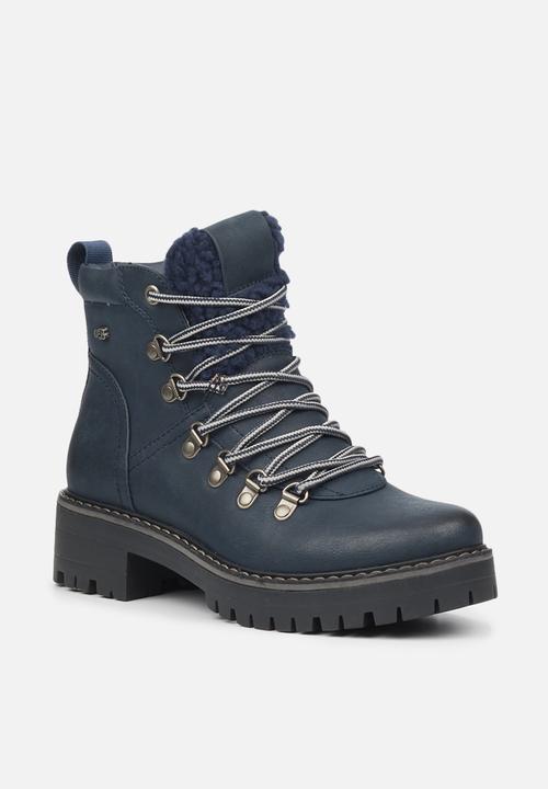 Miss Black - Fox8 lace-up ankle boot - navy