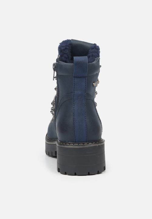 Miss Black - Fox8 lace-up ankle boot - navy