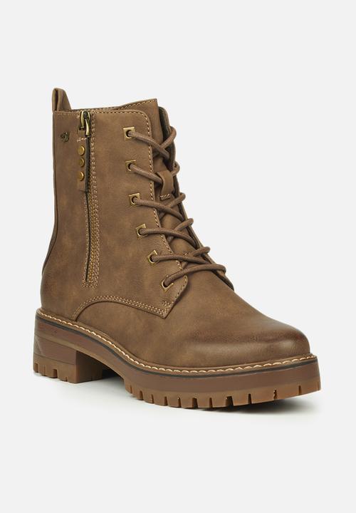 Miss Black - Fox5 lace-up ankle boot - brown