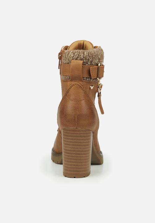 Miss Black - Delta1 lace-up ankle boot - tan