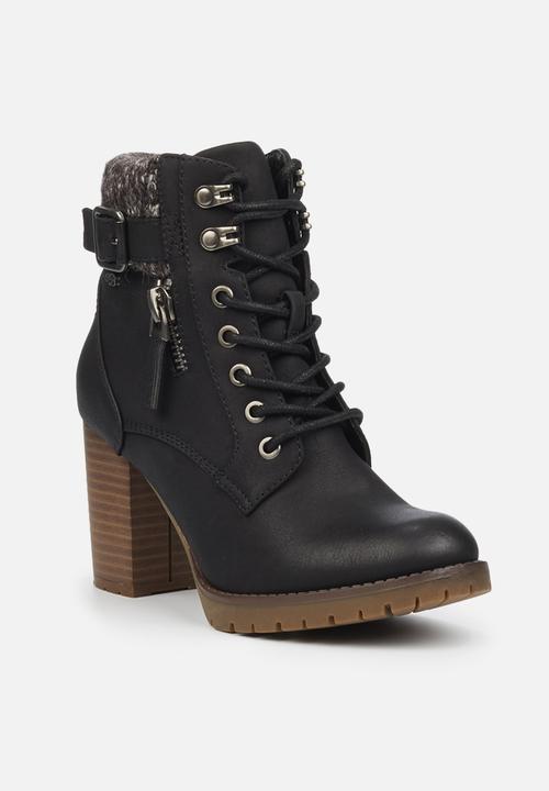 Miss Black - Delta1 lace-up ankle boot - black
