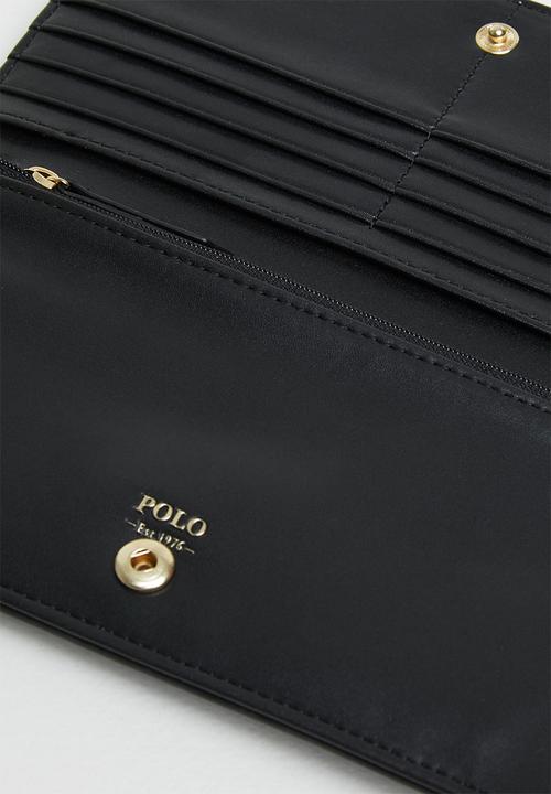 POLO - Quilt continental purse - black