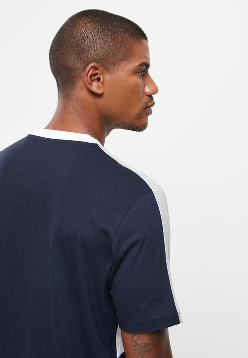 adidas Performance - Essentials Colorblock Single Jersey T-Shirt  - white/legend ink