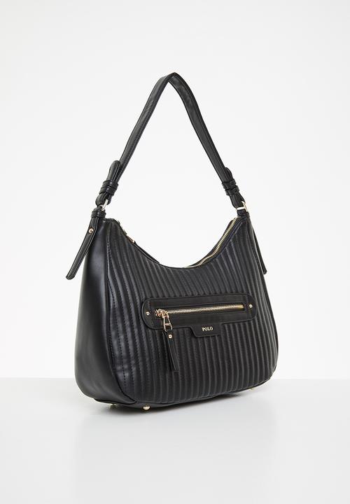 POLO - Quilt hobo bag - black