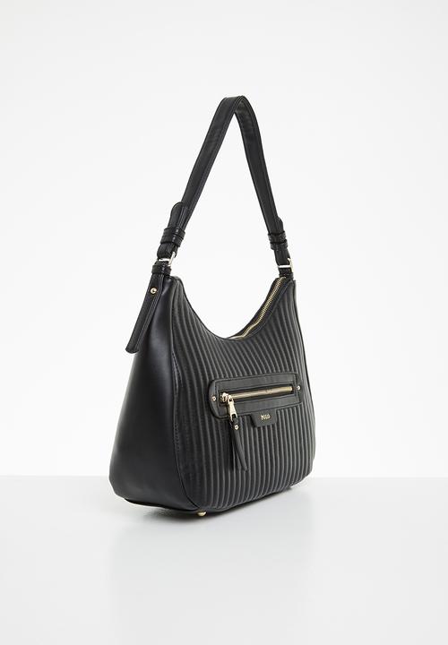 POLO - Quilt hobo bag - black