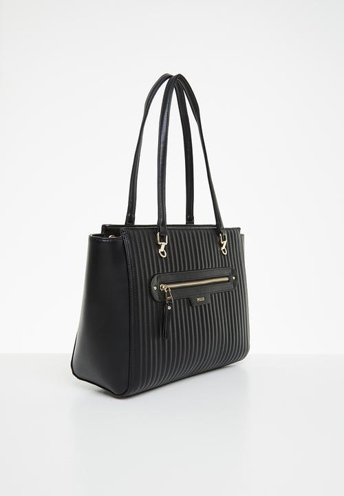 POLO - Quilt tote bag - black