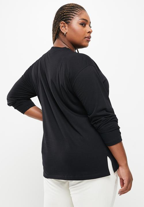 MANGO - Plus T-shirt raya - black