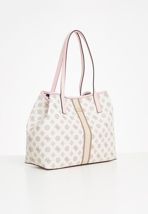 GUESS - Vikky tote - cream logo multi