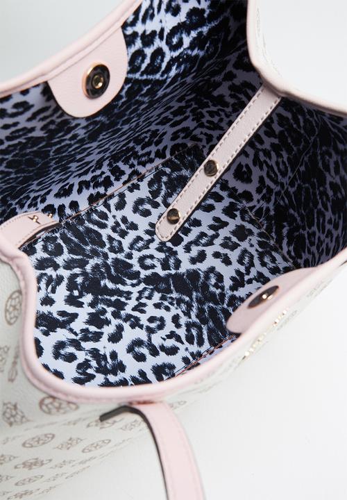 GUESS - Vikky tote - cream logo multi