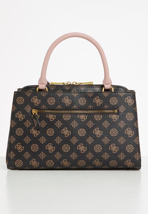 GUESS - Briana girlfriend satchel - mocha logo