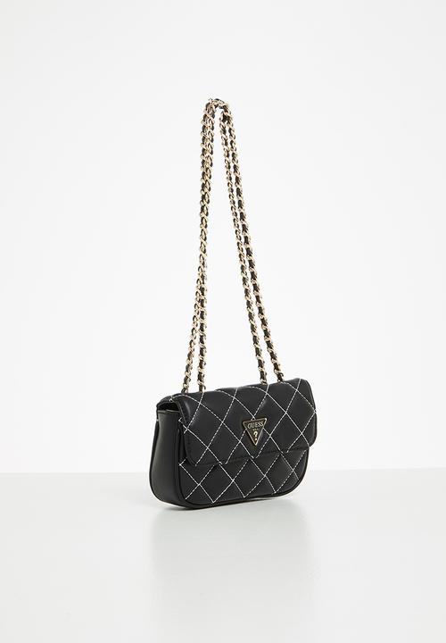 GUESS - Cessily convertible xbody flap - black 