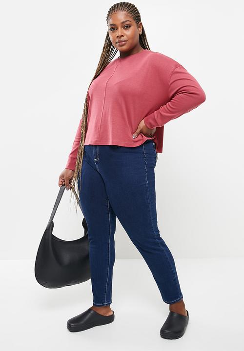 MANGO - Plus sweatshirt splong - medium red
