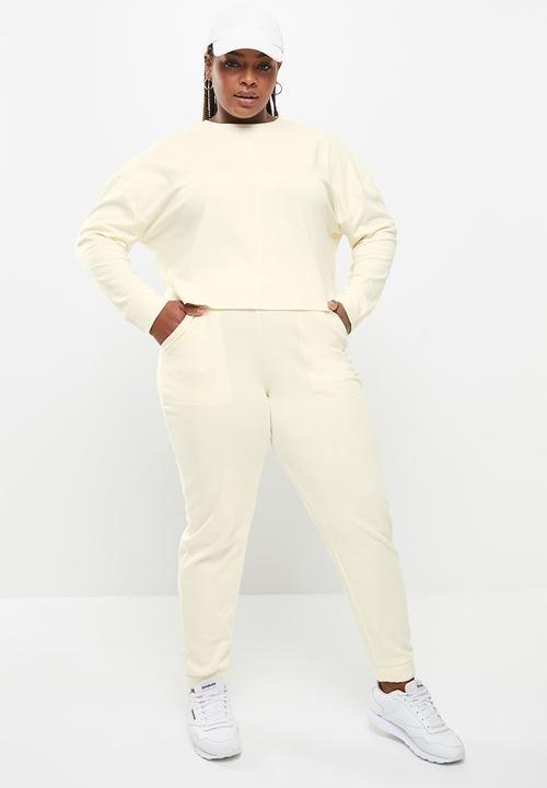 MANGO - Plus trousers splong - light beige