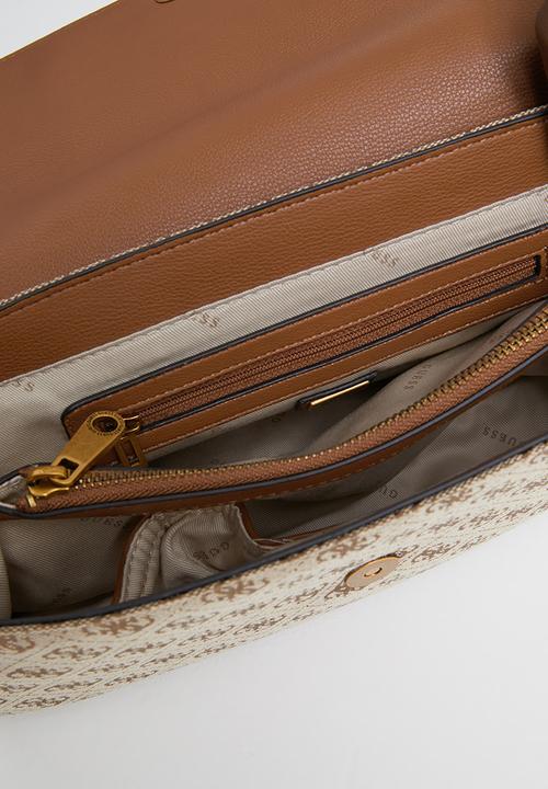 GUESS - Aviana convertible xbody flap - latte & cognac