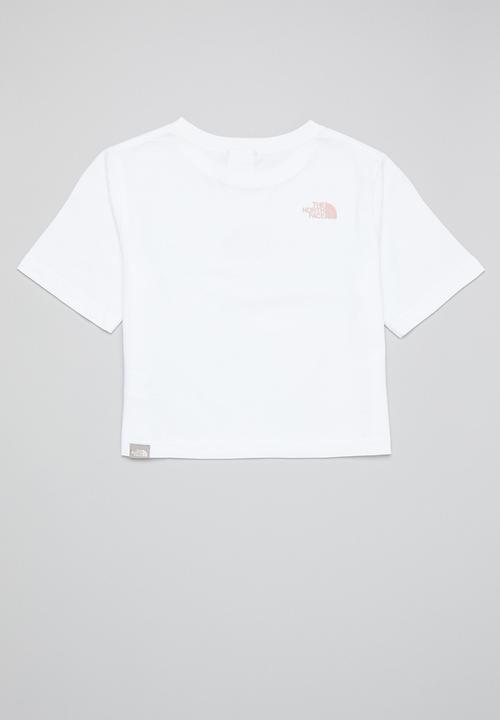 The North Face - Short sleeve cropped graphic tee - white