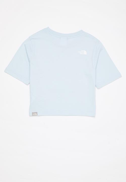 The North Face - Short sleeve cropped graphic tee - light blue